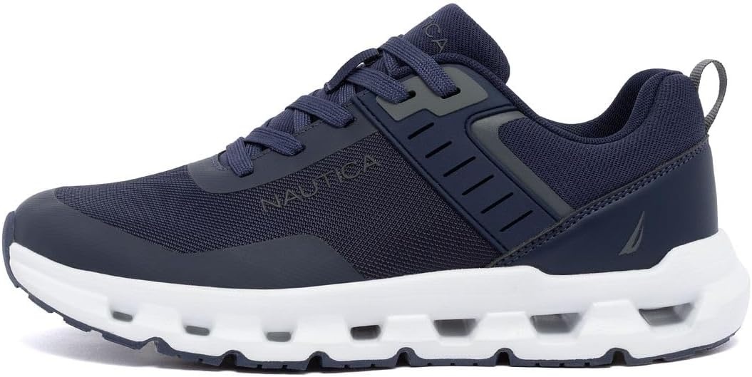 image:imageNautica Mens Running Sneakers Sport Fashion LaceUp Athletic Soft Shoes for Gym Tennis Men Cushioned Breathable Lightweight amp ComfortableNavy Charcoalbolang