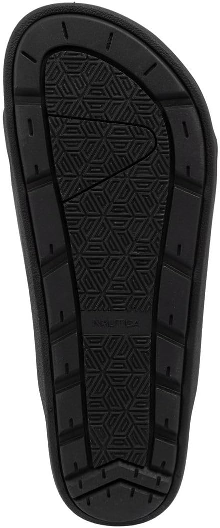 image:imageNautica Mens Sandals Casual Slides with 2 Adjustable Buckle Straps and Cork Footbed for Ultimate Comfort and Style RegularWide Width Big SizeBlack Mono