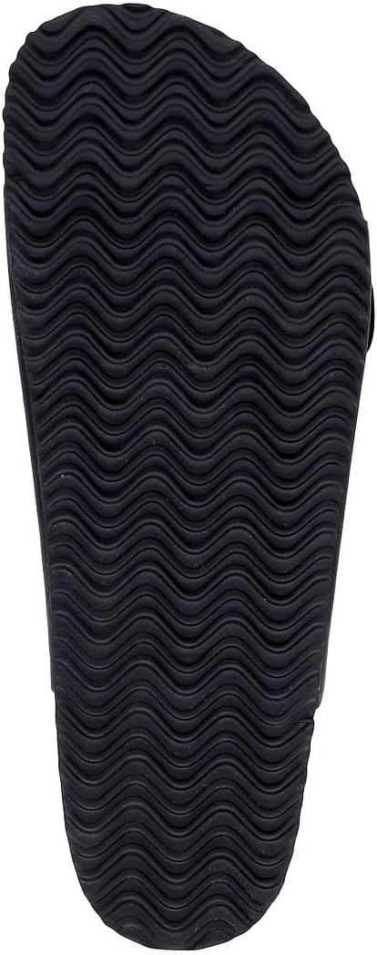 image:imageNautica Mens Sandals Casual Slides with 2 Adjustable Buckle Straps and Cork Footbed for Ultimate Comfort and Style RegularWide Width Big SizeBlack Tumbledtriun