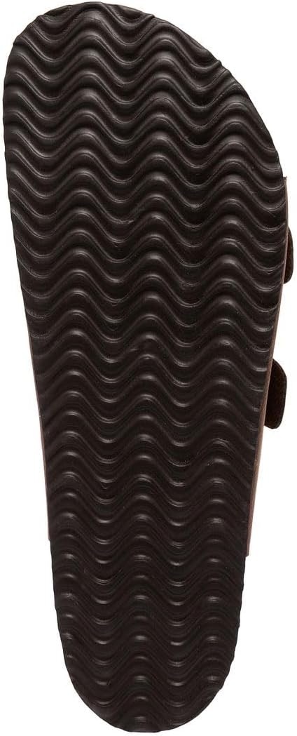 image:imageNautica Mens Sandals Casual Slides with 2 Adjustable Buckle Straps and Cork Footbed for Ultimate Comfort and Style RegularWide Width Big SizeCognactumbled