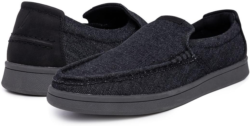 image:imageNautica Mens SlipOn Loafers Casual Moc Toe Sneakers Boat Shoes Slipper for Men Lightweight amp Comfortable DerwinBlack Denim