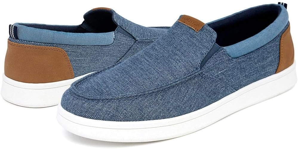 image:imageNautica Mens SlipOn Loafers Casual Moc Toe Sneakers Boat Shoes Slipper for Men Lightweight amp Comfortable DerwinBlue Denimpatro