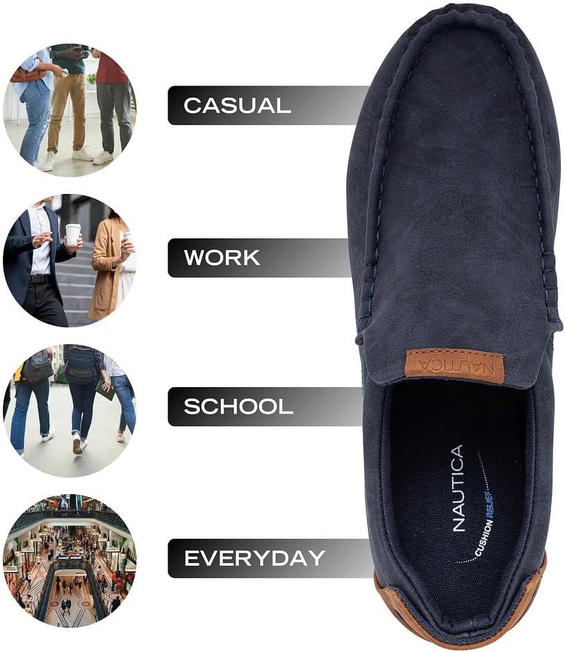image:imageNautica Mens SlipOn Loafers Casual Moc Toe Sneakers Boat Shoes Slipper for Men Lightweight amp Comfortable DerwinNavy Smooth