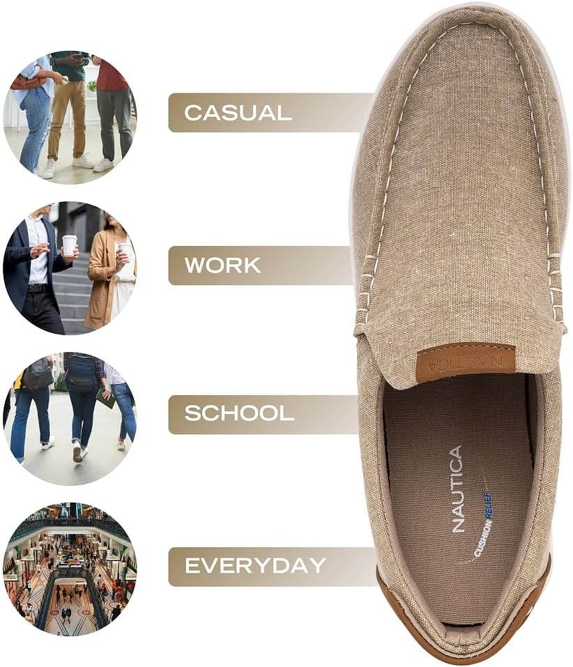 image:imageNautica Mens SlipOn Loafers Casual Moc Toe Sneakers Boat Shoes Slipper for Men Lightweight amp Comfortable DerwinSand