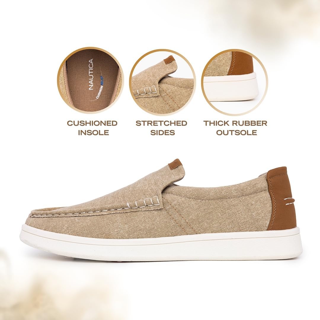 image:imageNautica Mens SlipOn Loafers Casual Moc Toe Sneakers Boat Shoes Slipper for Men Lightweight amp Comfortable DerwinSand