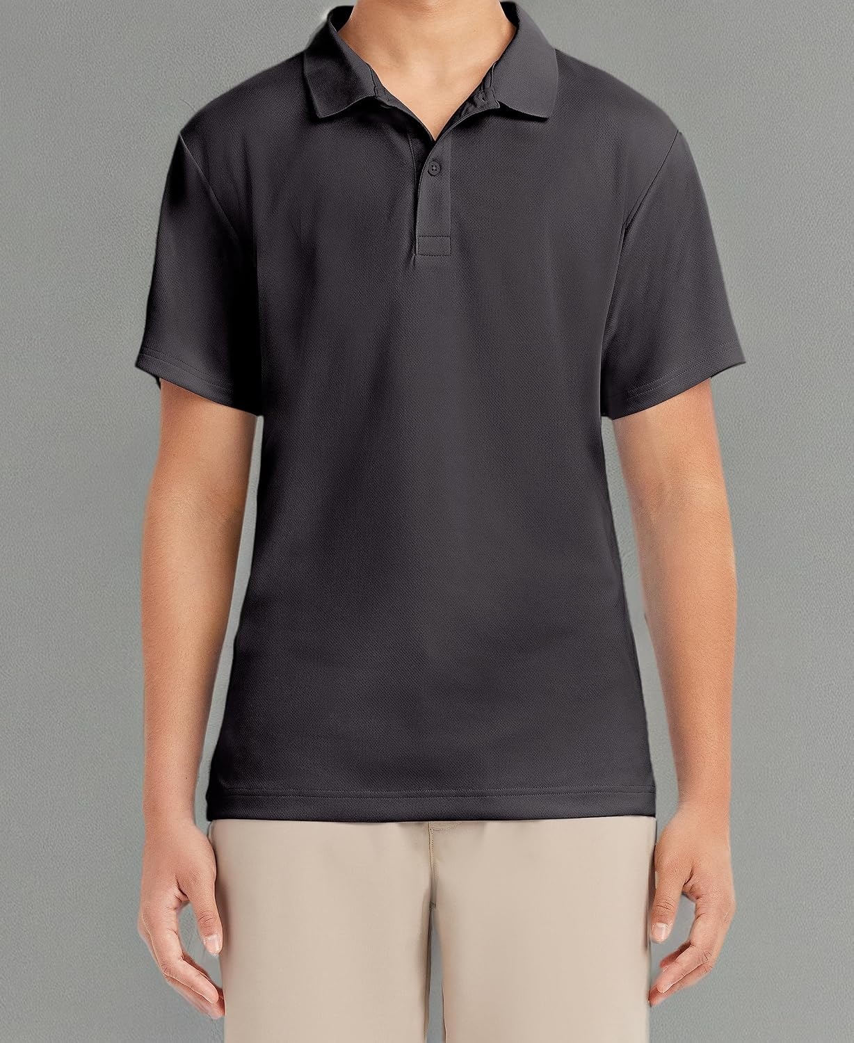 image:imageNautica Mens Uniform Short Sleeve Performance PoloCharcoal