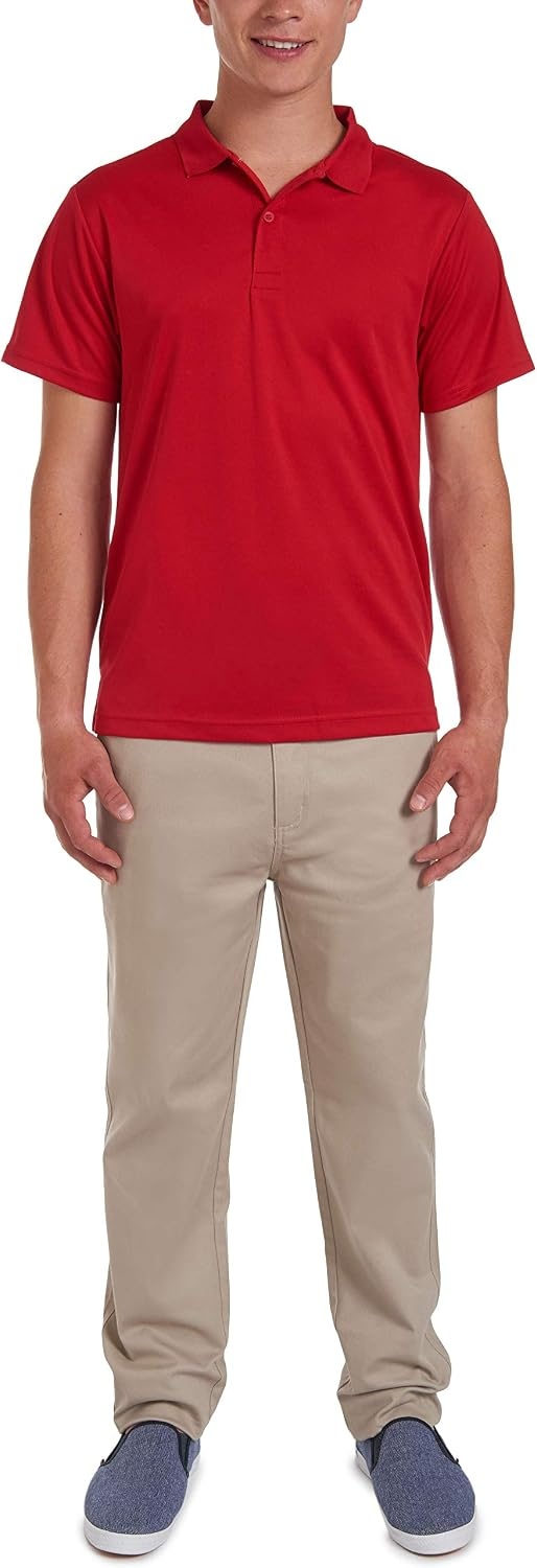 image:imageNautica Mens Uniform Short Sleeve Performance PoloRed