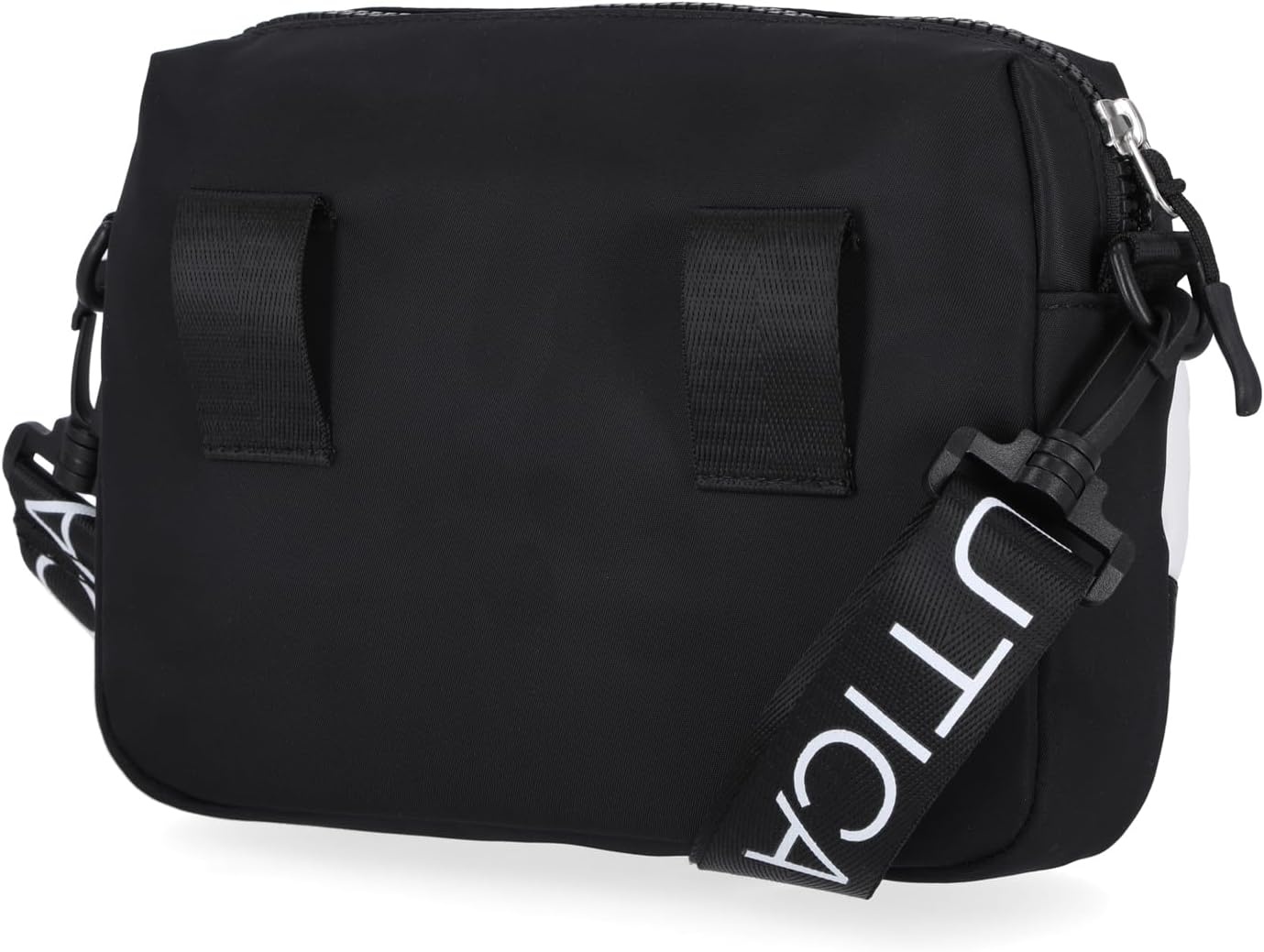 image:imageNautica Nylon Bean crossbodyBelt Bag adjustable shoulder strapBlackWhite