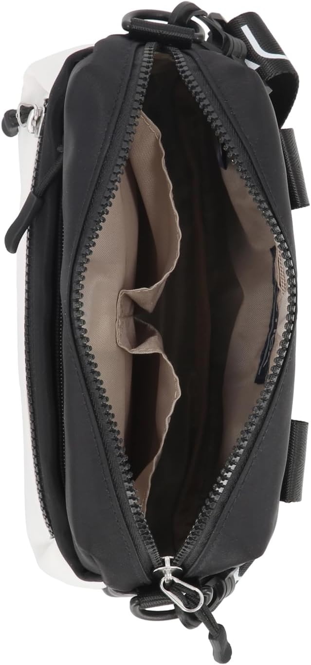 image:imageNautica Nylon Bean crossbodyBelt Bag adjustable shoulder strapBlackWhite