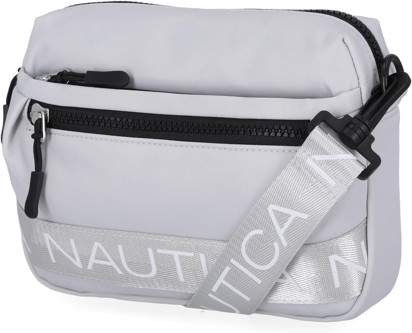 image:imageNautica Nylon Bean crossbodyBelt Bag adjustable shoulder strapIce Grey