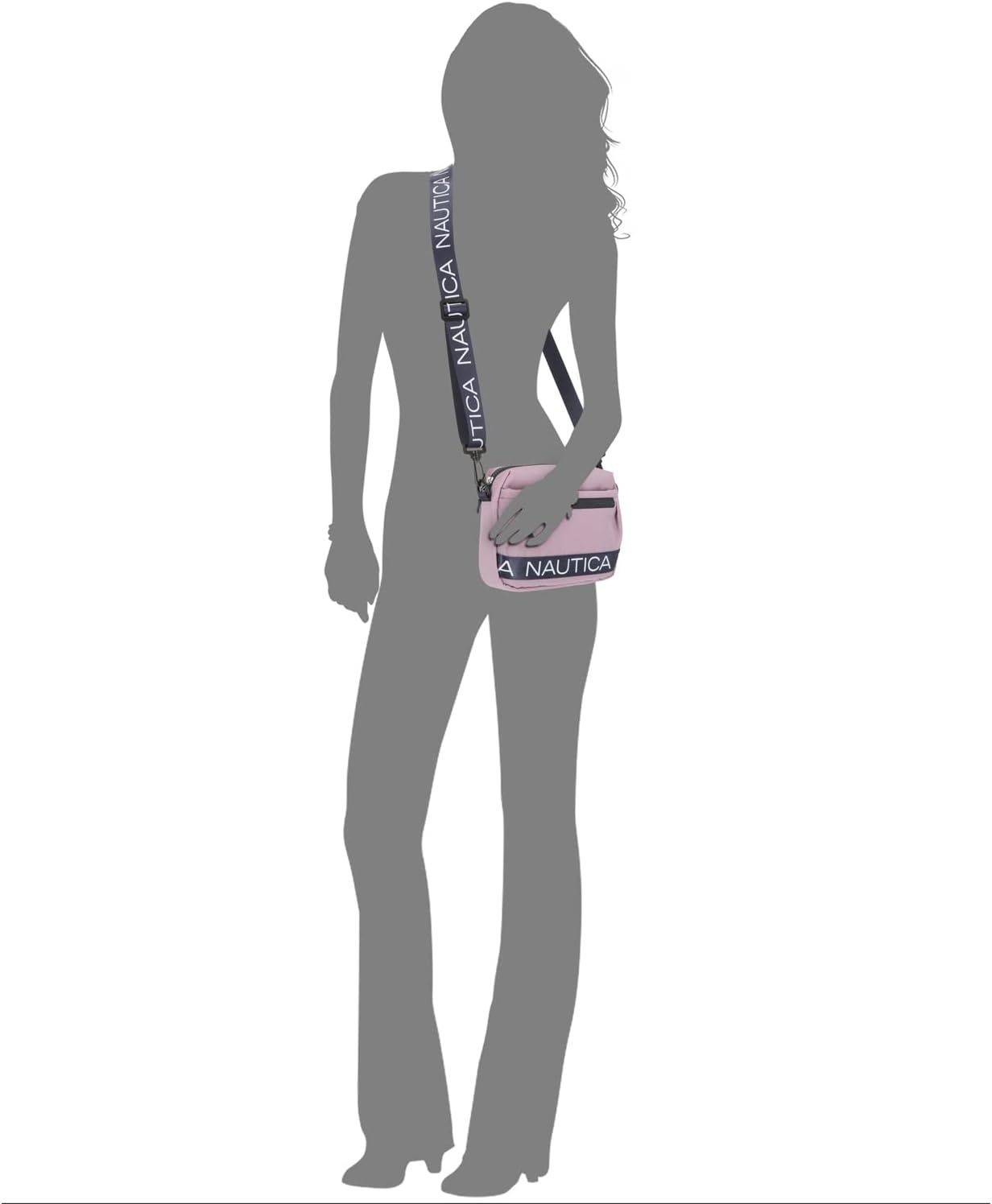 image:imageNautica Nylon Bean crossbodyBelt Bag adjustable shoulder strapLilac Rose
