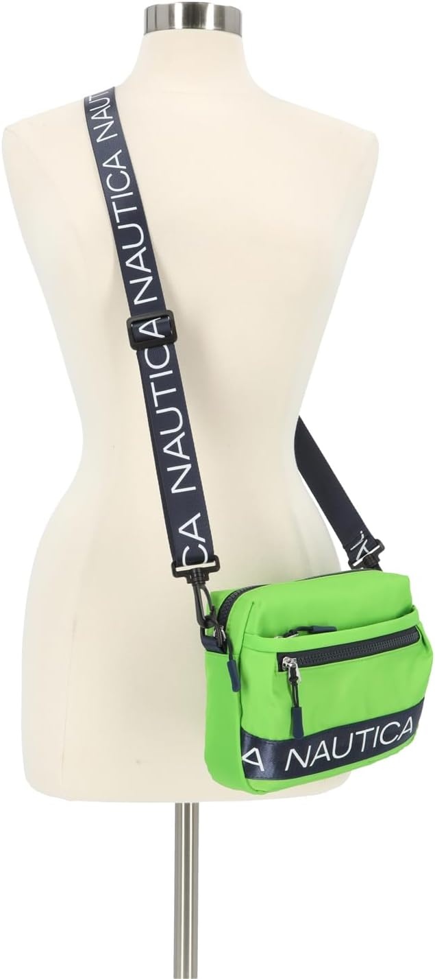 image:imageNautica Nylon Bean crossbodyBelt Bag adjustable shoulder strapLime