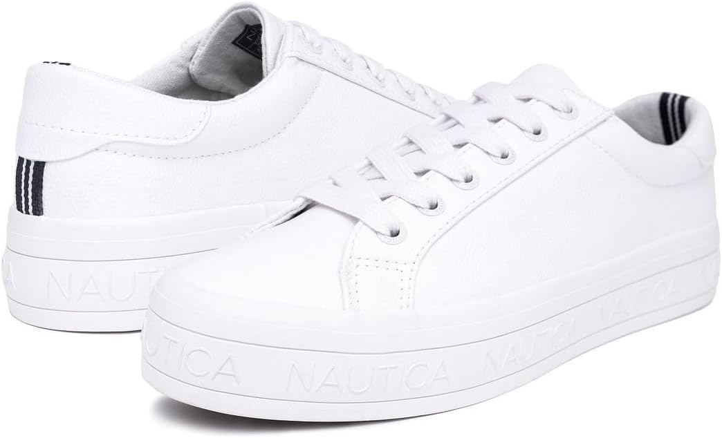 image:imageNautica Platform Sneakers for Womens Fashion Trendy Shoes White Casual Sneaker Thick Sole Everyday Walking ShoesAelisa X White