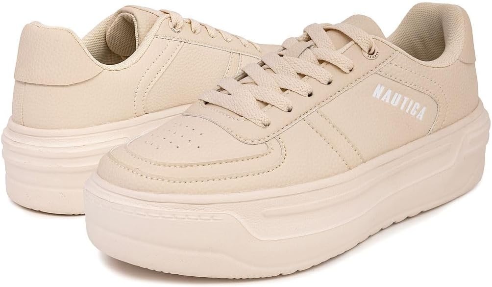 image:imageNautica Platform Sneakers for Womens Fashion Trendy Shoes White Casual Sneaker Thick Sole Everyday Walking ShoesBonerayburn
