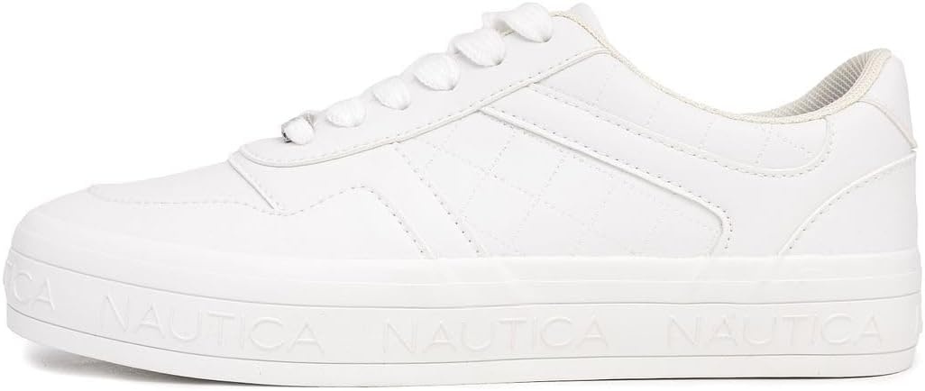 image:imageNautica Platform Sneakers for Womens Fashion Trendy Shoes White Casual Sneaker Thick Sole Everyday Walking ShoesWhite