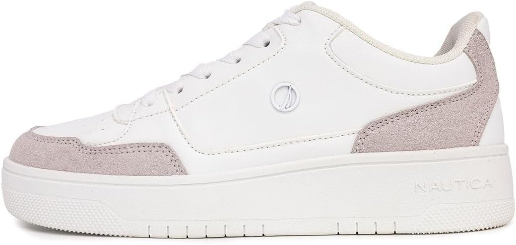 image:imageNautica Platform Sneakers for Womens Fashion Trendy Shoes White Casual Sneaker Thick Sole Everyday Walking ShoesWhite Bonenadeza
