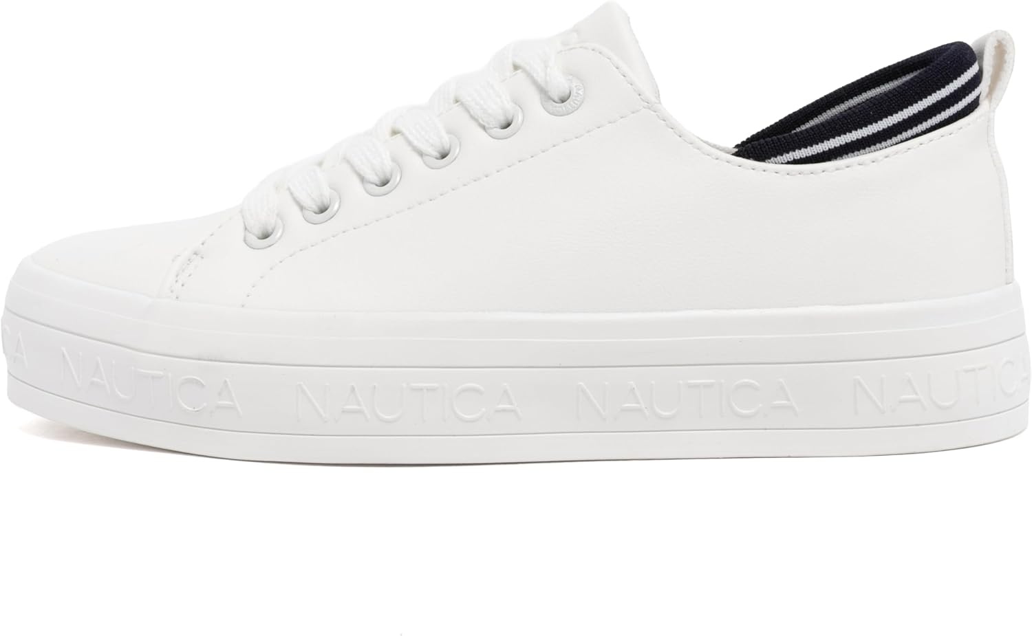 image:imageNautica Platform Sneakers for Womens Fashion Trendy Shoes White Casual Sneaker Thick Sole Everyday Walking ShoesWhite Navyaraneta