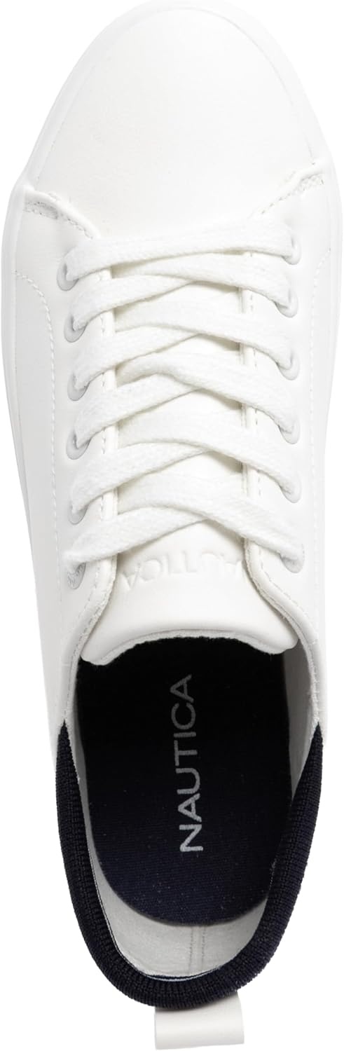 image:imageNautica Platform Sneakers for Womens Fashion Trendy Shoes White Casual Sneaker Thick Sole Everyday Walking ShoesWhite Navyaraneta