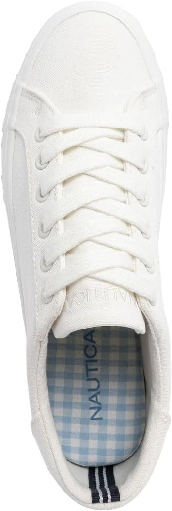 image:imageNautica Platform Sneakers for Womens Fashion Trendy Shoes White Casual Sneaker Thick Sole Everyday Walking ShoesWhite Sky
