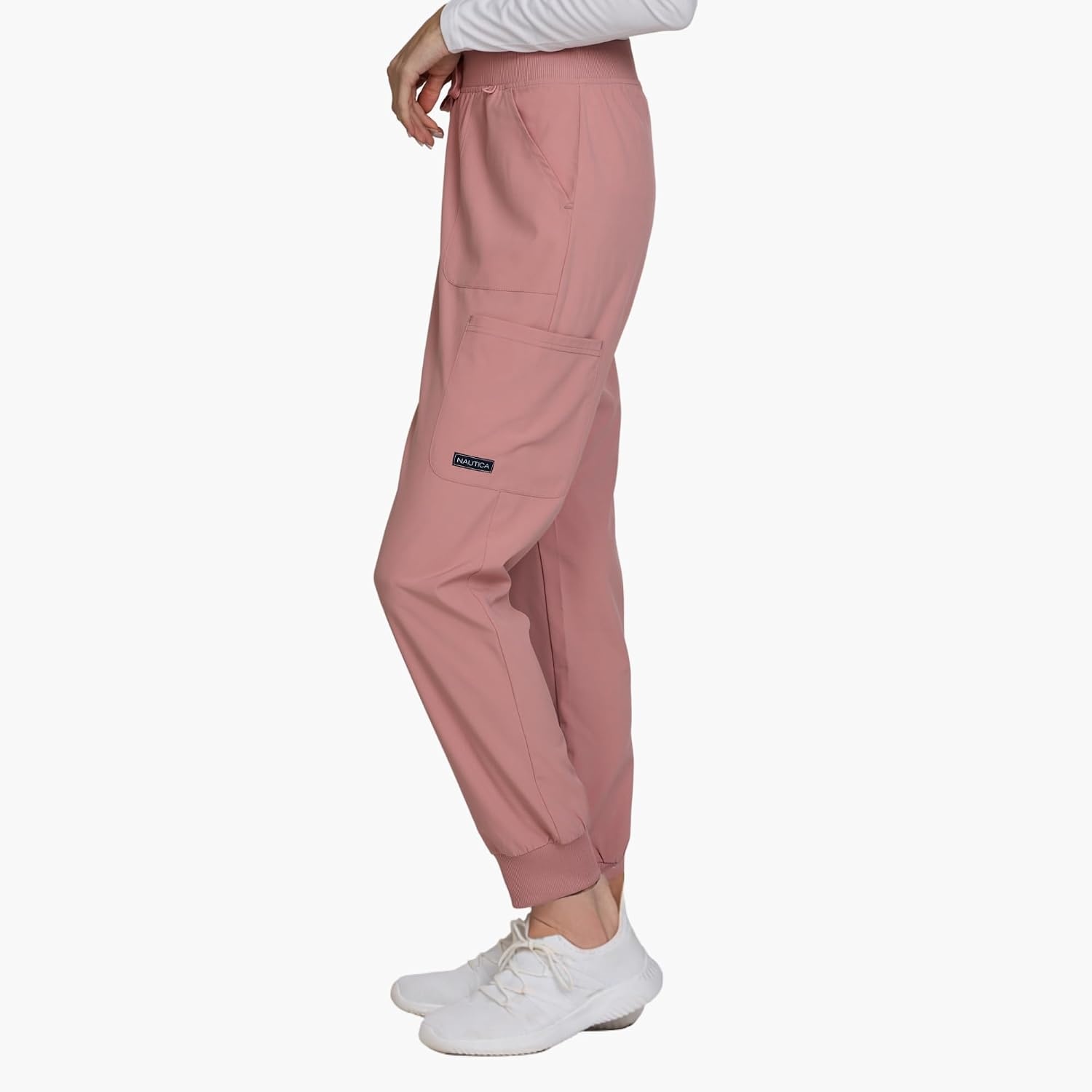 image:imageNautica Scrub Pants for Women Breathable Drawstring Jogger Scrubs for Women 5 Pocket Stretch Soft Scrub Bottoms for WomanMauve