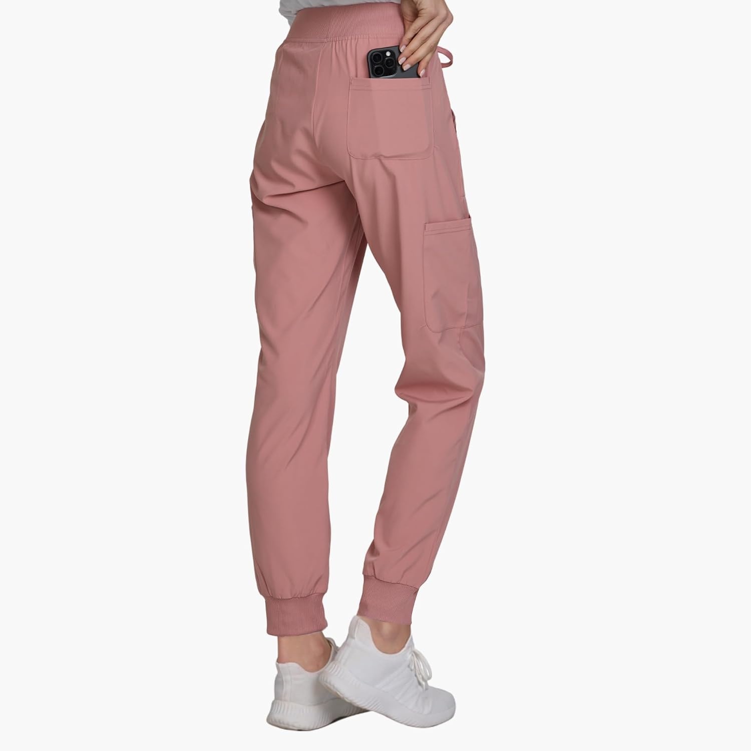 image:imageNautica Scrub Pants for Women Breathable Drawstring Jogger Scrubs for Women 5 Pocket Stretch Soft Scrub Bottoms for WomanMauve