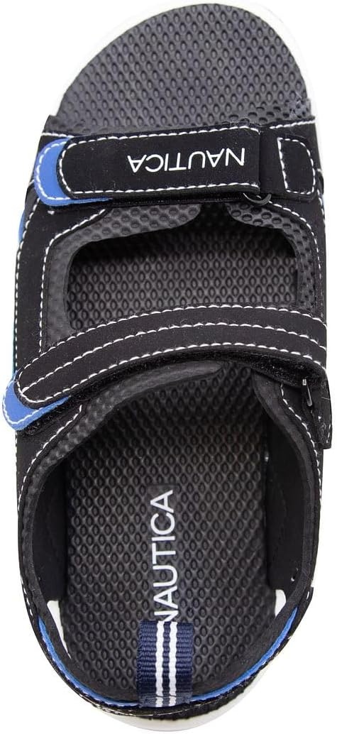image:imageNautica Toddler Boys Sport Sandals Lightweight Athletic OpenToe Summer Shoes with Dual Adjustable Hook and Loop Straps for Outdoor Play Beach and WaterBlack Blue Tealhelm