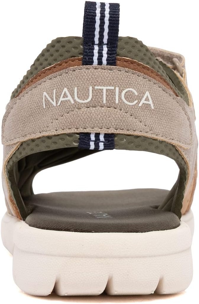 image:imageNautica Toddler Boys Sport Sandals Lightweight Athletic OpenToe Summer Shoes with Dual Adjustable Hook and Loop Straps for Outdoor Play Beach and WaterKhakijimmy