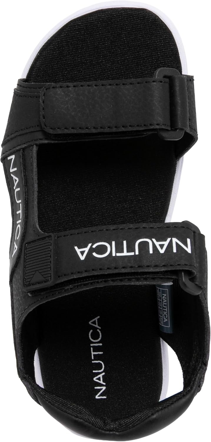 image:imageNautica Toddler Boys Sport Sandals Lightweight Athletic OpenToe Summer Shoes with Dual Adjustable Hook and Loop Straps for Outdoor Play Beach and WaterBlack Jakai
