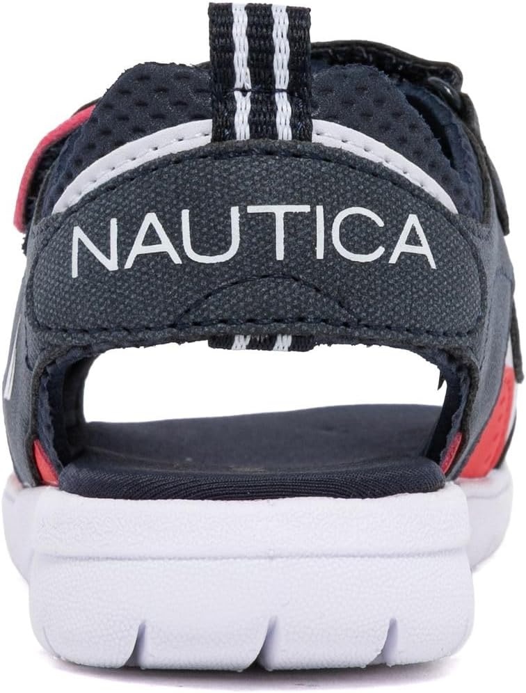 image:imageNautica Toddler Boys Sport Sandals Lightweight Athletic OpenToe Summer Shoes with Dual Adjustable Hook and Loop Straps for Outdoor Play Beach and WaterNavyjimmy