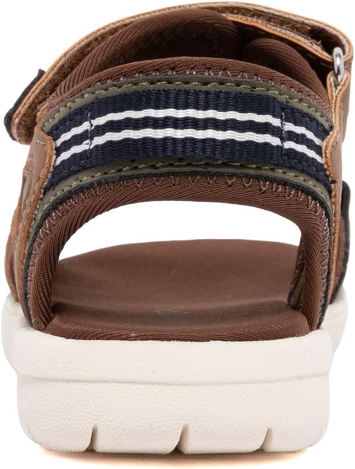 image:imageNautica Toddler Boys Sport Sandals Lightweight Athletic OpenToe Summer Shoes with Dual Adjustable Hook and Loop Straps for Outdoor Play Beach and WaterBrown Olive Jupiter