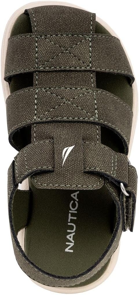 image:imageNautica Toddler Sandals ClosedToe Athletic Summer Shoes for Boys amp Girls with Adjustable Straps Perfect for Active Play Toddler amp Little Kid SizesOlive