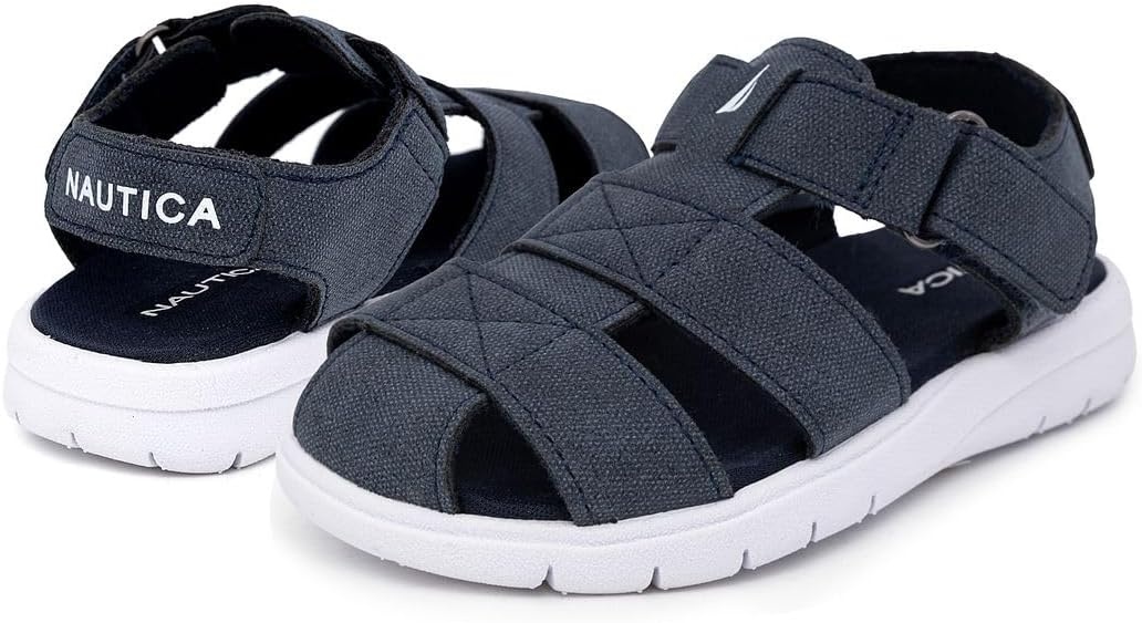 image:imageNautica Toddler Sandals ClosedToe Athletic Summer Shoes for Boys amp Girls with Adjustable Straps Perfect for Active Play Toddler amp Little Kid SizesNavy