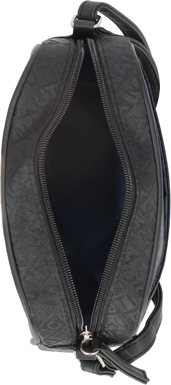 image:imageNautica Womens Candid Camera Adjustable Crossbody BagBlack Lakeside Jacquard