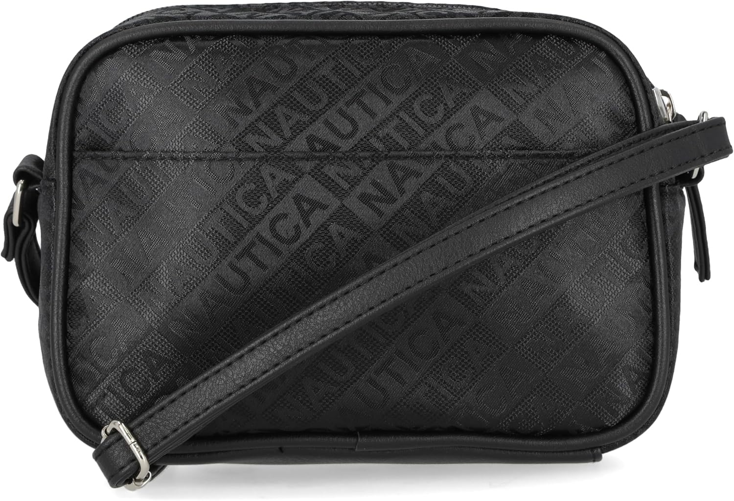image:imageNautica Womens Candid Camera Adjustable Crossbody BagBlack Lakeside Jacquard