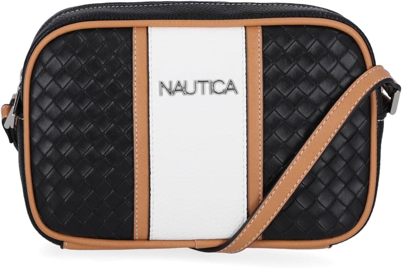 image:imageNautica Womens Candid Camera Adjustable Crossbody BagBlack Woven