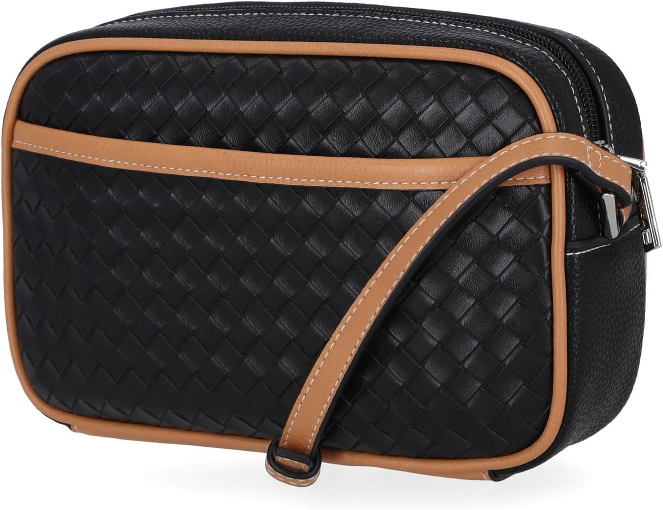 image:imageNautica Womens Candid Camera Adjustable Crossbody BagBlack Woven