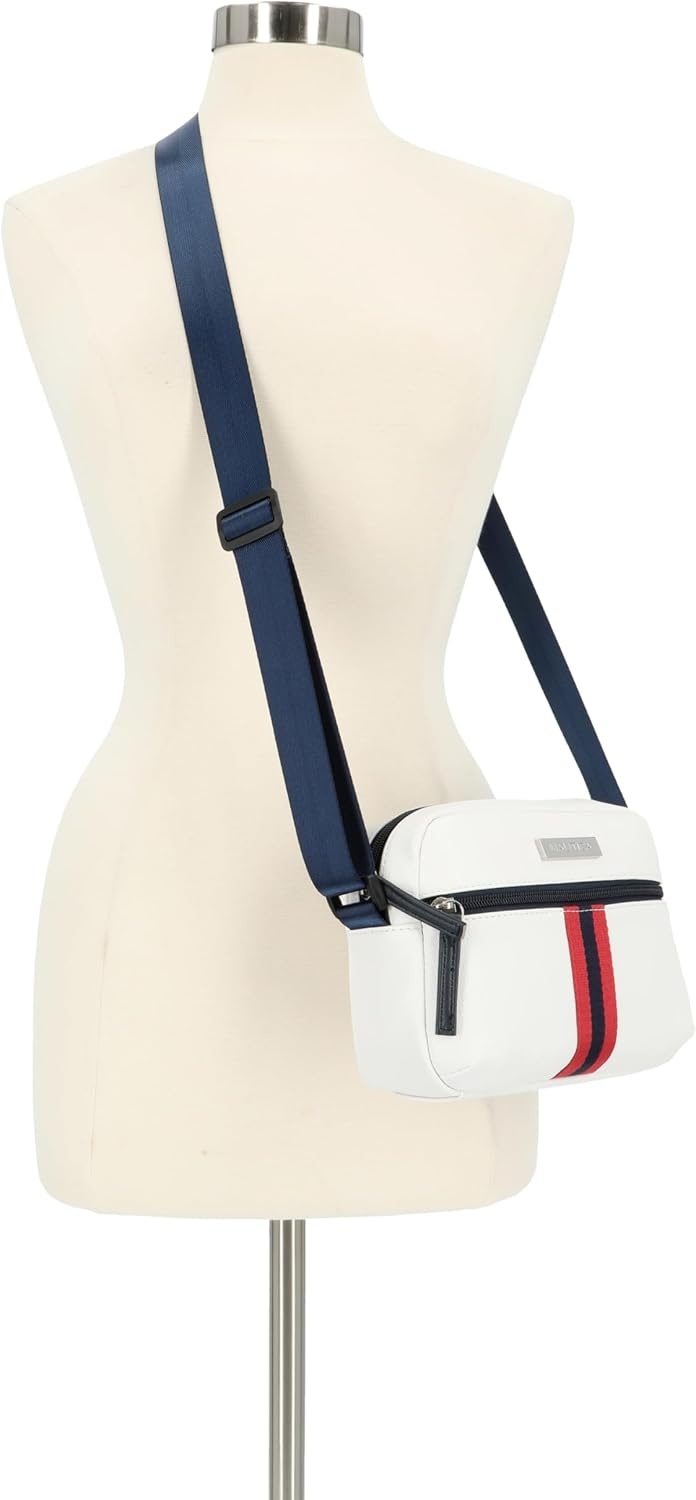 image:imageNautica Womens Candid Camera Adjustable Crossbody BagBowline White