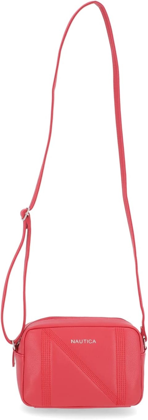 image:imageNautica Womens Candid Camera Adjustable Crossbody BagBright Red