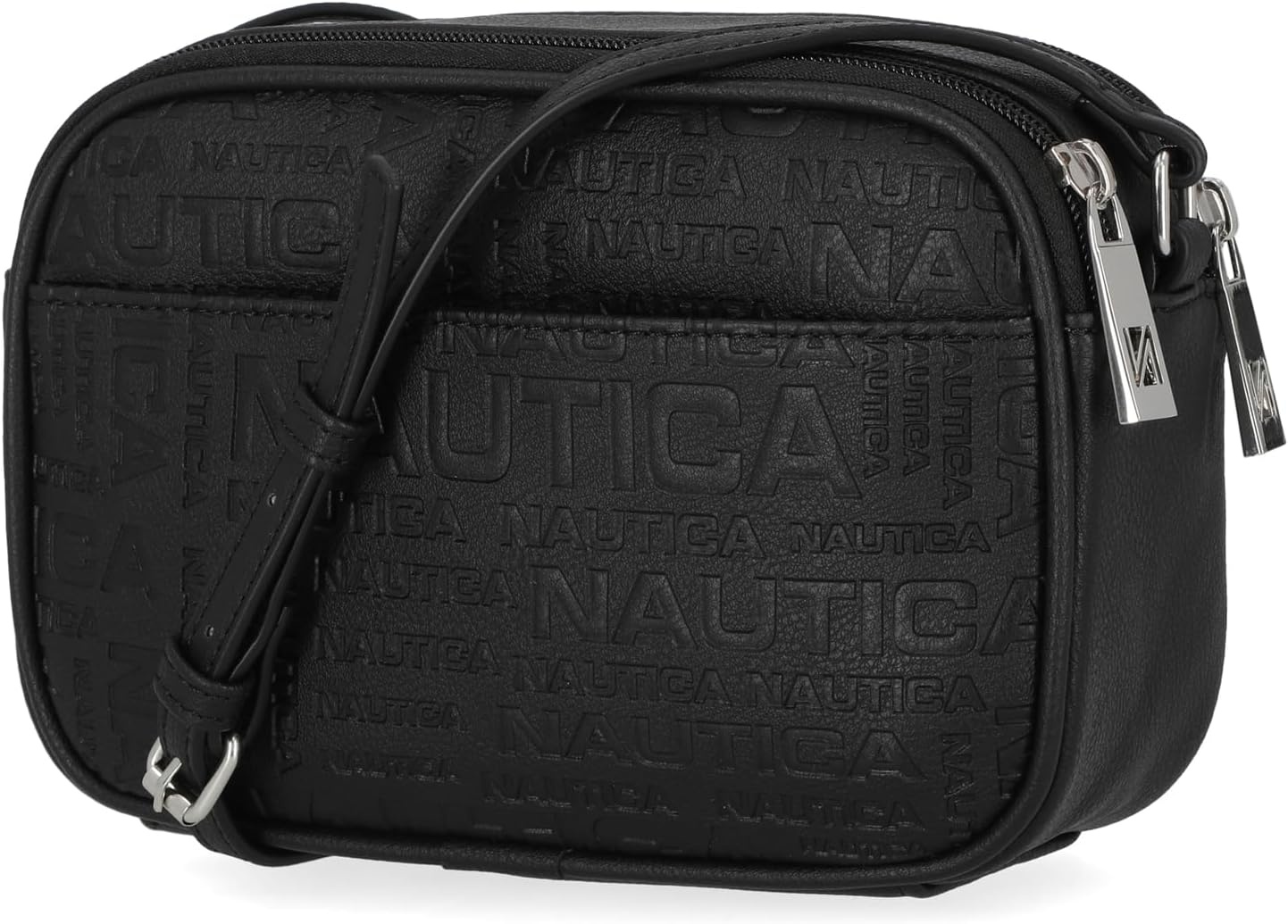 image:imageNautica Womens Candid Camera Adjustable Crossbody BagEmbossed Black