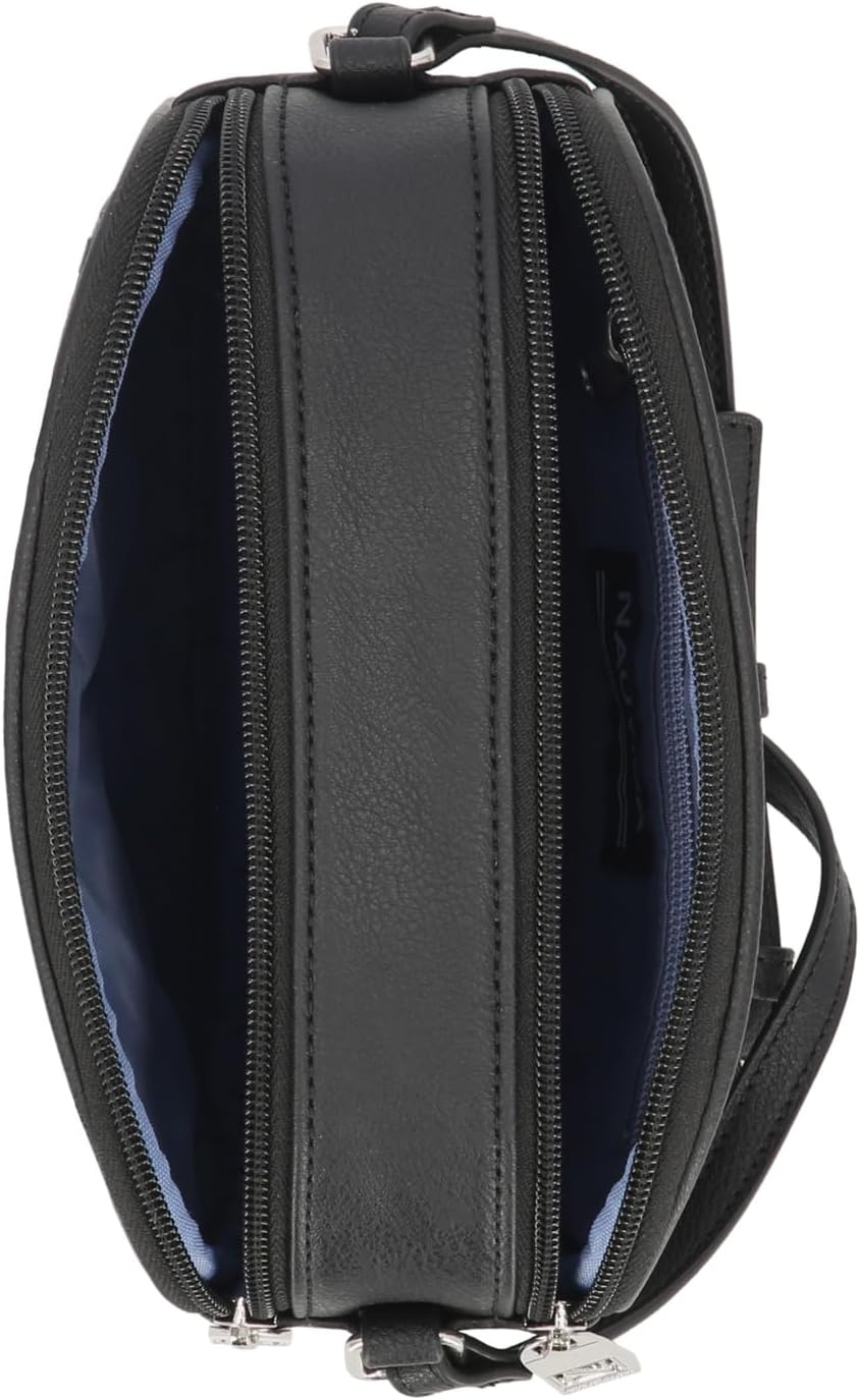 image:imageNautica Womens Candid Camera Adjustable Crossbody BagEmbossed Black