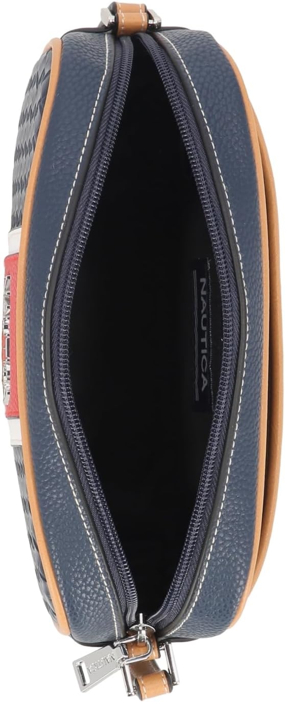 image:imageNautica Womens Candid Camera Adjustable Crossbody BagIndigo Woven