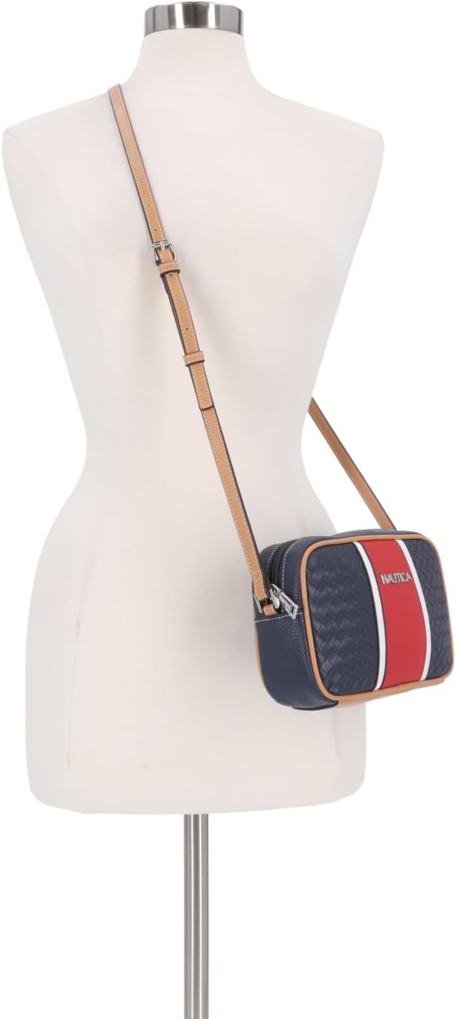 image:imageNautica Womens Candid Camera Adjustable Crossbody BagIndigo Woven