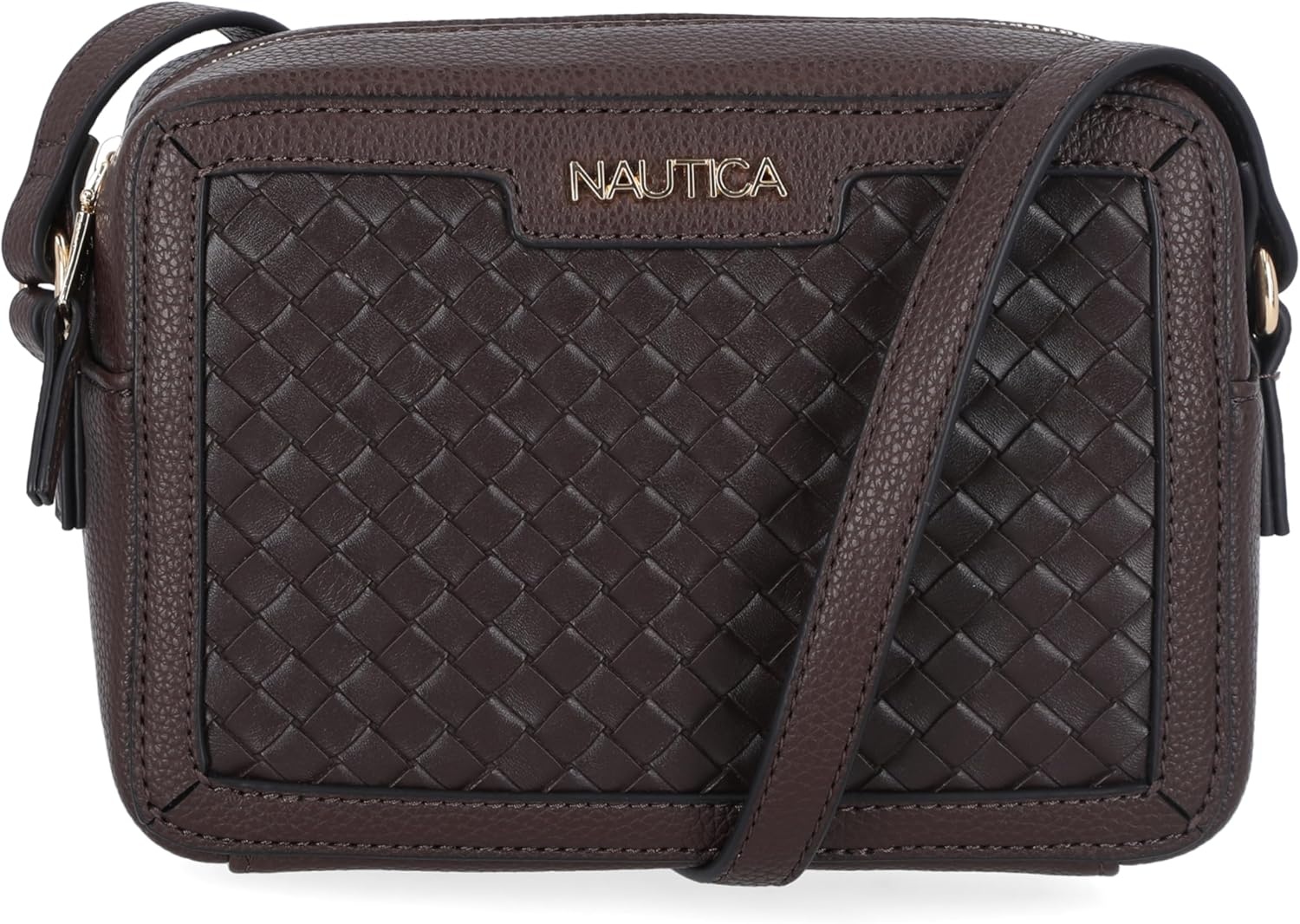 image:imageNautica Womens Candid Camera Adjustable Crossbody BagOn the Boarder Espresso
