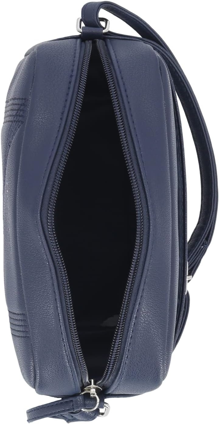 image:imageNautica Womens Candid Camera Adjustable Crossbody BagVariegated Logo Embossed Black