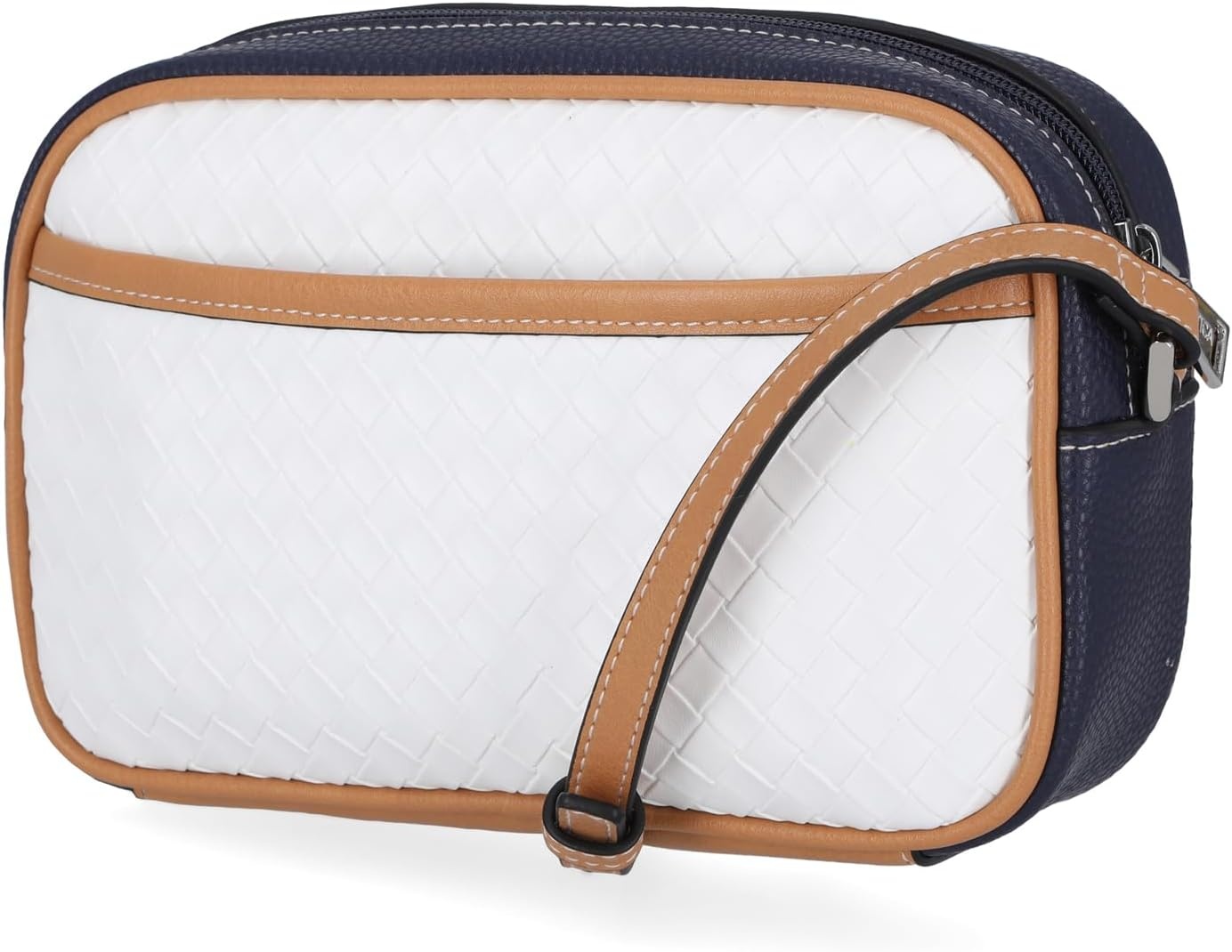 image:imageNautica Womens Candid Camera Adjustable Crossbody BagWhite Woven