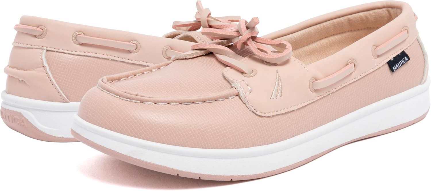 image:imageNautica Womens Casual Boat Shoes MocToe Loafers with Cushioned Insole Deck Fashion SneakerBlush Emboss