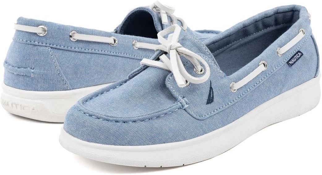 image:imageNautica Womens Casual Boat Shoes MocToe Loafers with Cushioned Insole Deck Fashion SneakerDenim