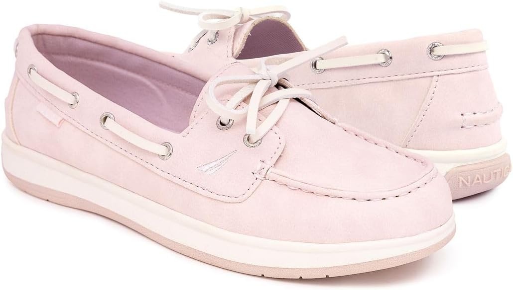 image:imageNautica Womens Casual Boat Shoes MocToe Loafers with Cushioned Insole Deck Fashion SneakerPink Nubuck