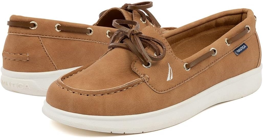 image:imageNautica Womens Casual Boat Shoes MocToe Loafers with Cushioned Insole Deck Fashion SneakerTan