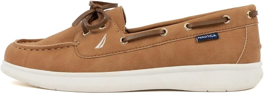 image:imageNautica Womens Casual Boat Shoes MocToe Loafers with Cushioned Insole Deck Fashion SneakerTan